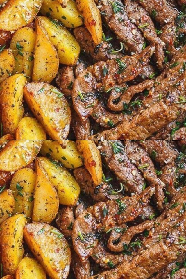 Bistecca al burro allaglio e patate