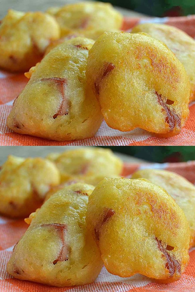 Frittelle di patate con prosciutto e formaggio