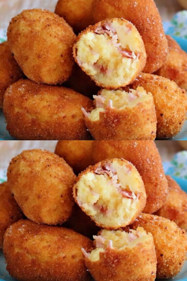 Gustose polpette di patate e prosciutto
