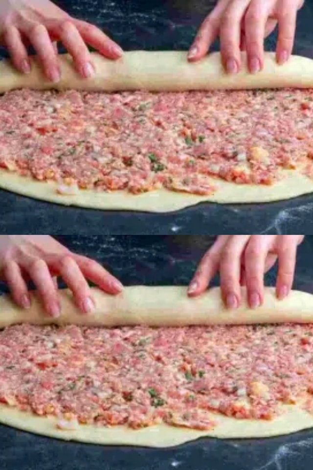 Pasta arrotolata con carne macinata pronta in pochissimo tempo!