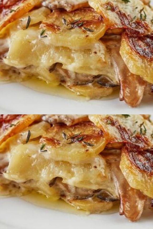 Patate funghi e scamorza al forno: credimi se ti dico che ti leccherai i baffi