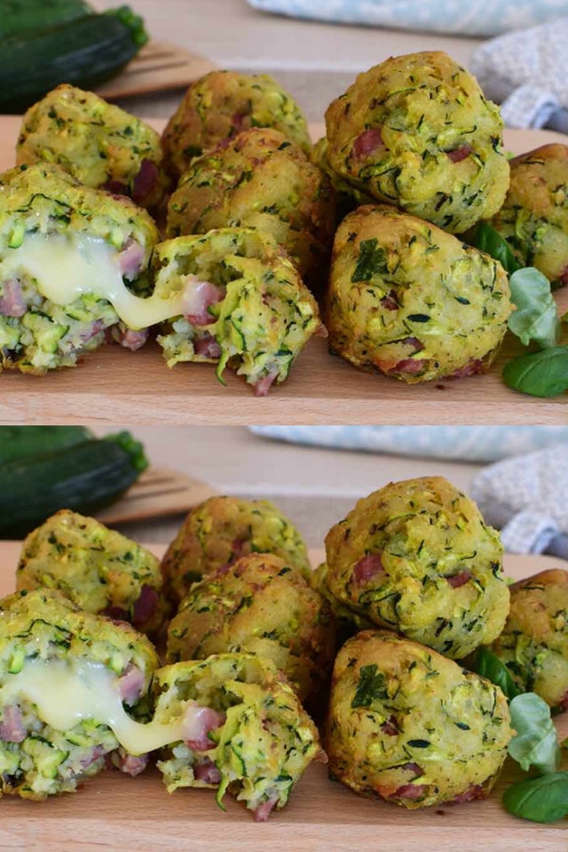 Polpette di zucchine con tonno e mozzarella