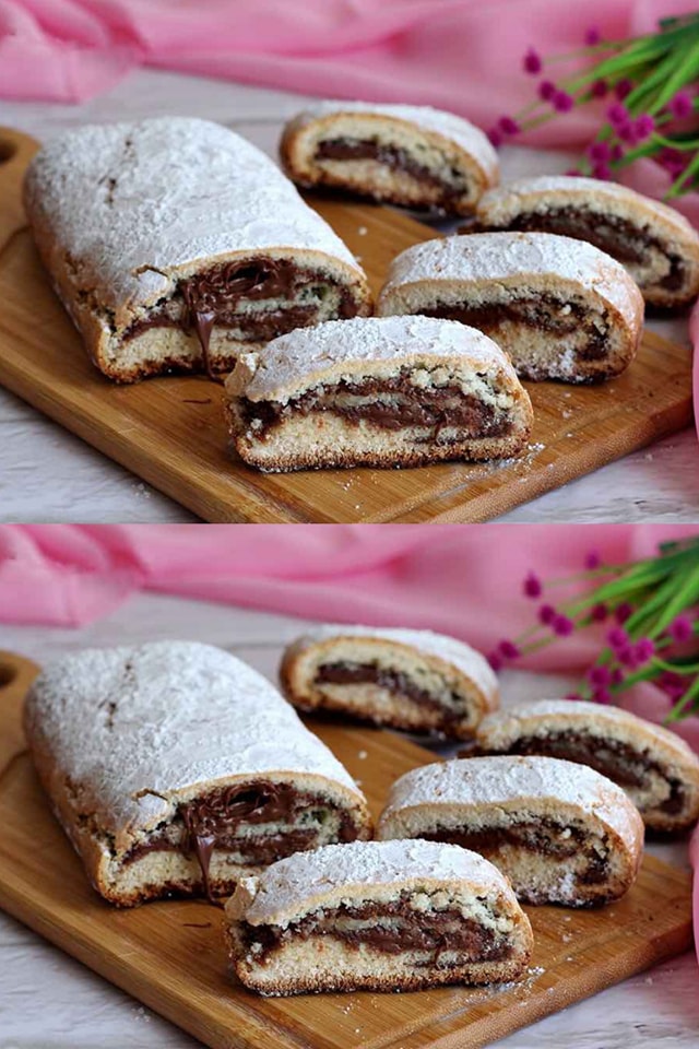 Rotolo di pasta frolla con Nutella