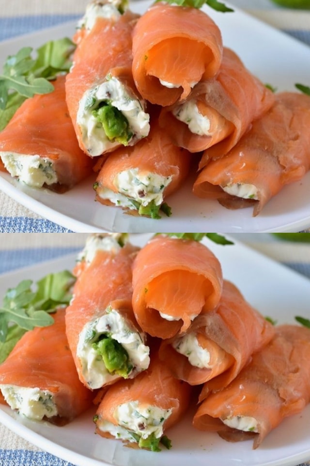 Rotolo di salmone e avocado, ideale come antipasto