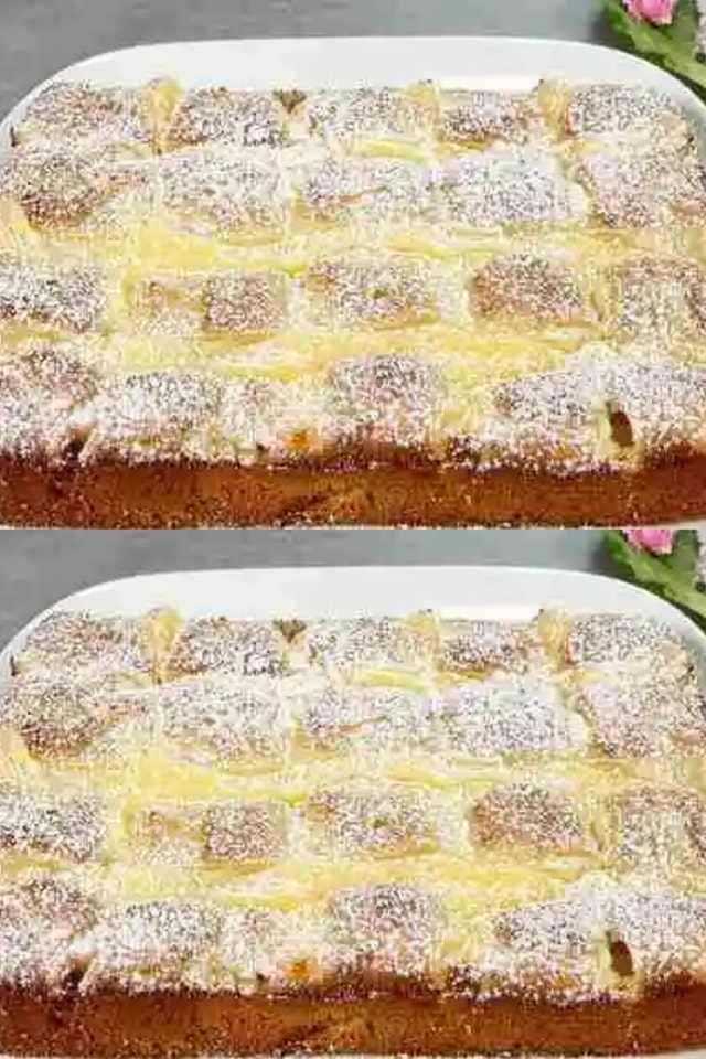 Si scioglie in bocca, torta di mele con crema pasticcera alla vaniglia