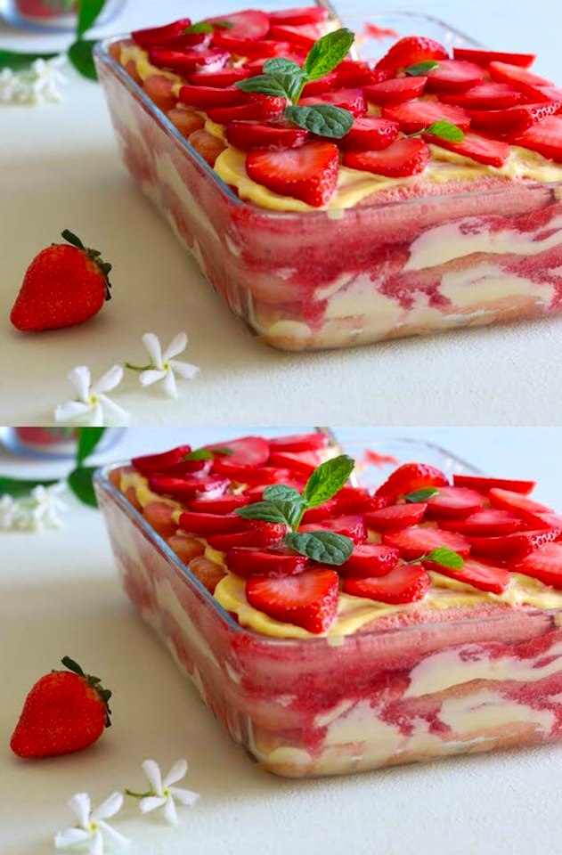 Tiramisù al mascarpone e fragole