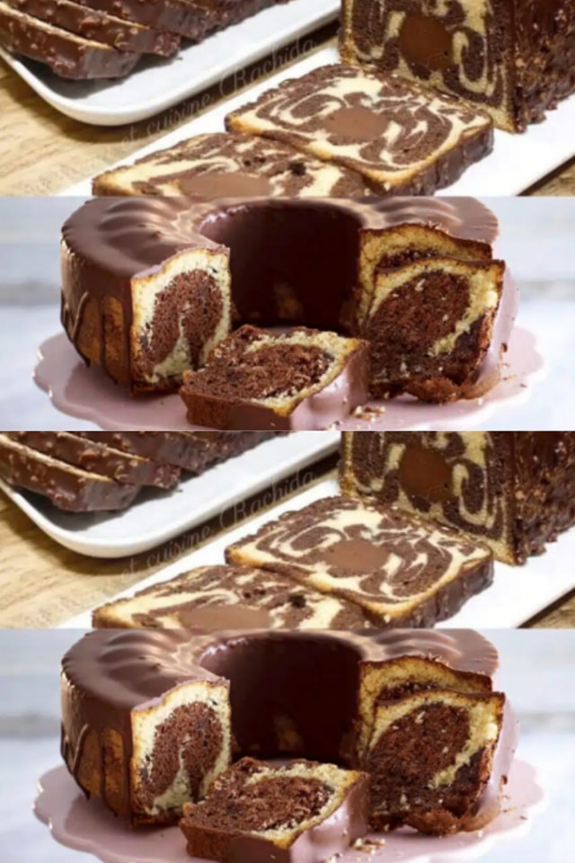 Torta al cioccolato marmorizzata