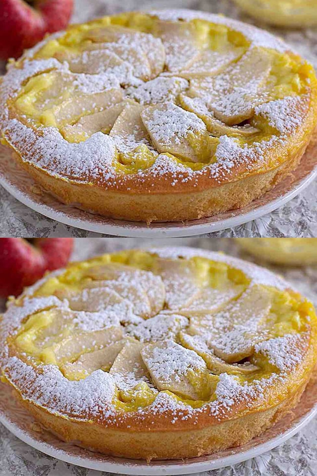 Torta soffice di mele e panna