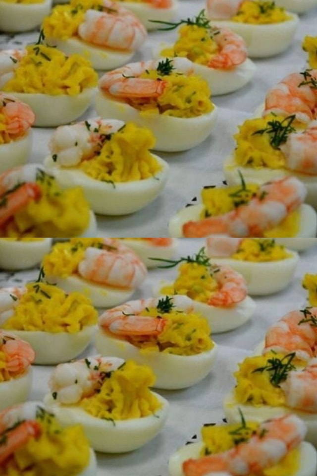 Uova Mimosa Con Gamberi