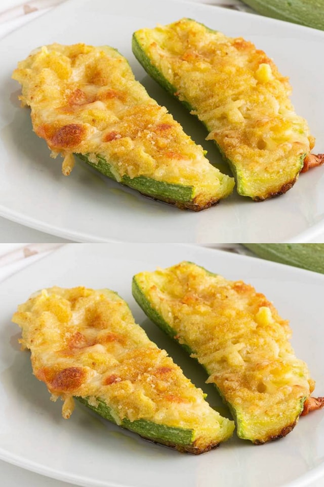 Zucchine ripiene con patate grattugiate
