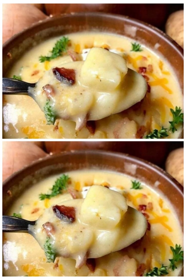 Zuppa cremosa di patate e broccoli: è ricca di deliziose verdure e spezie: è sostanziosa e abbondante!