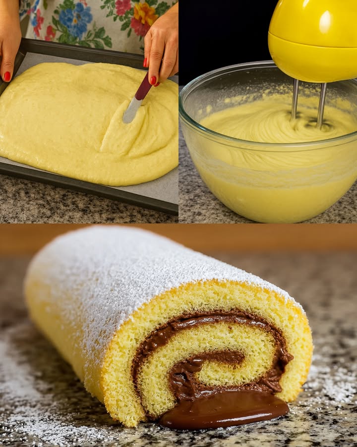 ROTOLO DI PASTA BISCOTTO – SOLO 4 INGREDIENTI, MORBIDISSIMO!