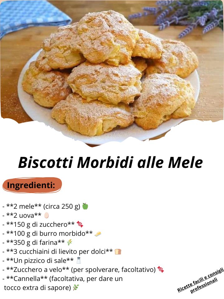 Biscotti Morbidi alle Mele