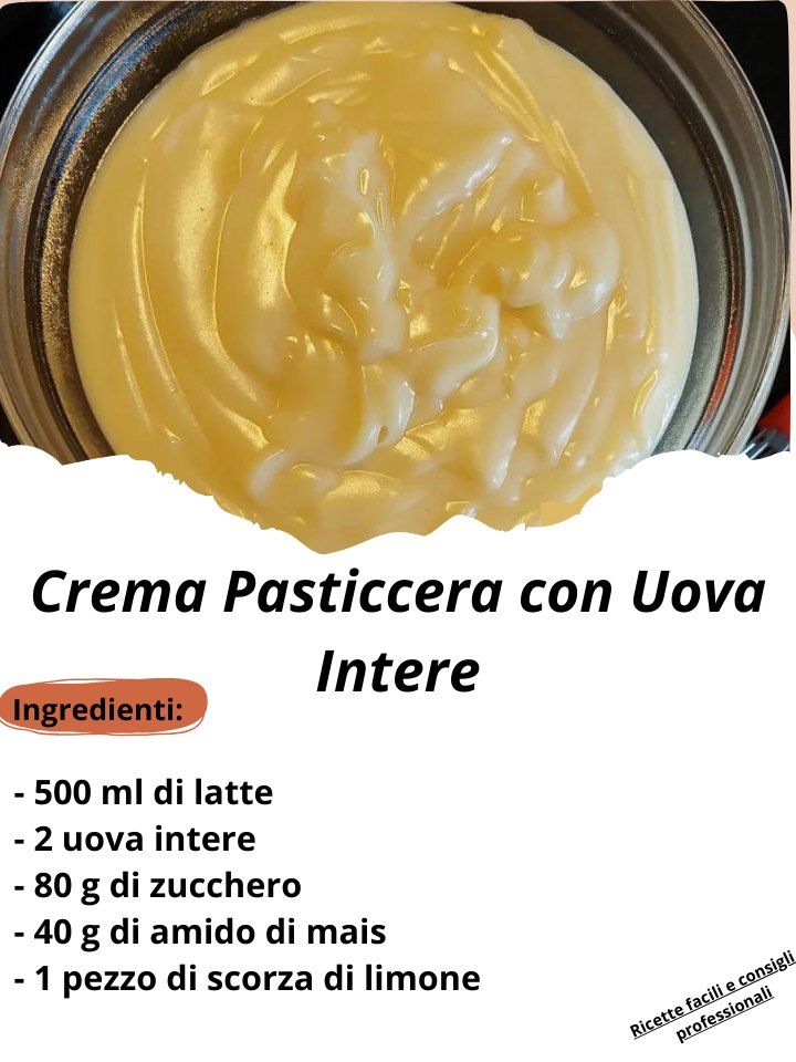 Crema Pasticcera con Uova Intere