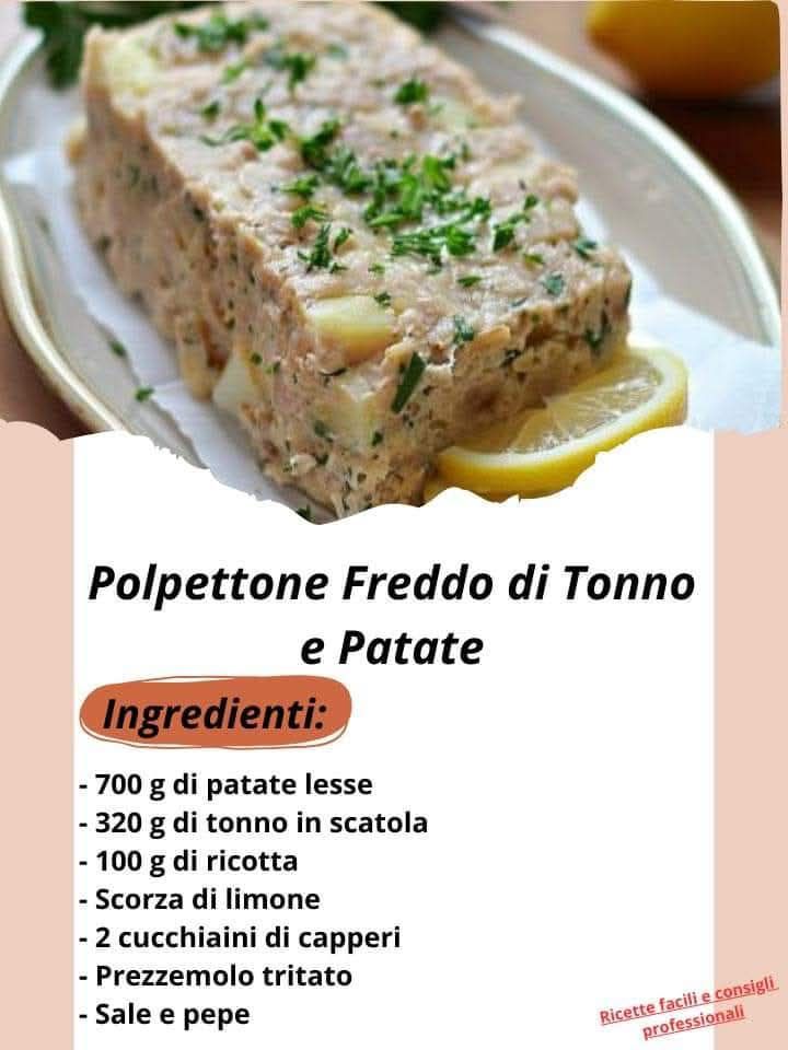 Polpettone Freddo di Tonno e Patate